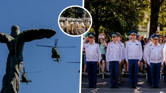 Avioane de luptă și elicoptere fac zboruri de antrenament deasupra Capitalei.  Forțele Aeriene Române pregătesc un spectacol aviatic