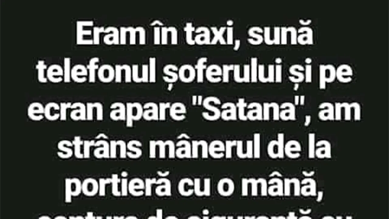 Bancul de marți | Telefonul taximetristului