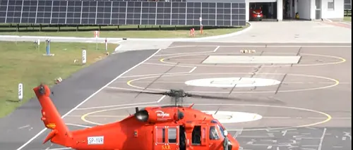 VIDEO | Imagini cu primul elicopter Black Hawk S-70M destinat României. Aparatul de zbor va intra anul viitor în flota SMURD