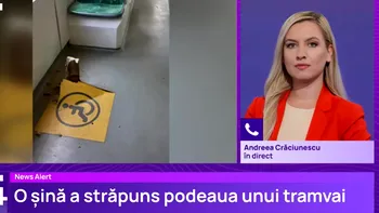 O șină a străpuns podeaua unui tramvai, pe linia 32. Circulația a fost întreruptă mai bine de o oră