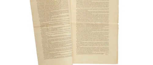 FOTO | Un exemplar original foarte rar al Constituției americane, imprimat în 1787, a fost vândut pentru suma record de 43 de milioane de dolari la o licitație din New York