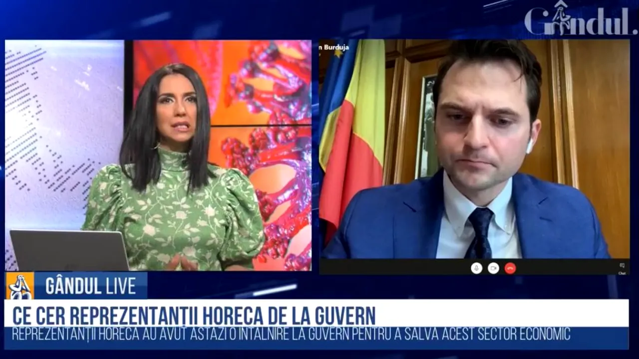 GÂNDUL LIVE. Burduja, secretar de stat la Finanțe, despre solicitările HORECA: „Avem toată deschiderea să susținem acest motor important al economiei românești”