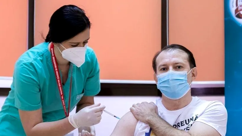 Premierul Florin Cîțu s-a vaccinat împotriva COVID-19: „Nu am simțit nimic. Românii vor să se vaccineze” (VIDEO)