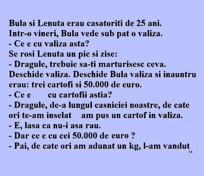 BANC | „Bulă și Lenuța erau căsătoriți de 25 de ani”