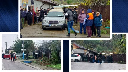 Imagini de la înmormântarea femeii din Teleorman, ucisă de fostul soț. Primarul comunei: „Îi cunoșteam, erau niște apropiați ai mei”