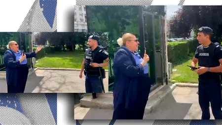 Diana Șoșoacă, SCANDAL cu Jandarmii în curtea Palatului Victoria: „Vrei să-l sun pe Bolojan să-i spun că mă abuzezi?”