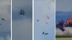 Două avioane de luptă americane F/A-18 s-au ciocnit pe durata unui spectacol aerian. Toți cei patru piloți au reușit să se parașuteze în siguranță