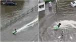 Un bărbat din Bangkok a primit 15 zile de închisoare și amendă pentru că s-a plimbat cu skijetul pe străzile inundate. Care a fost intenția acestuia