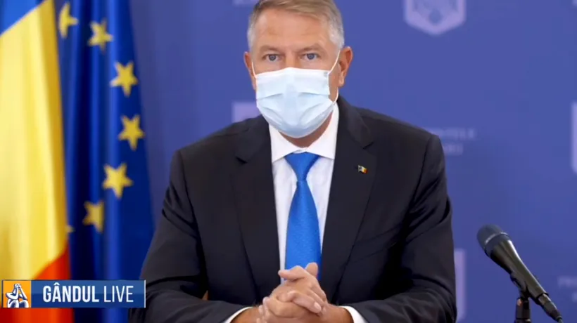 Klaus Iohannis, despre evoluția pandemiei: Este departe de a se fi încheiat! Nu ne putem permite ca sistemul sanitar să fie nevoit să gestioneze o dublă epidemie de gripă și de COVID-19 - VIDEO