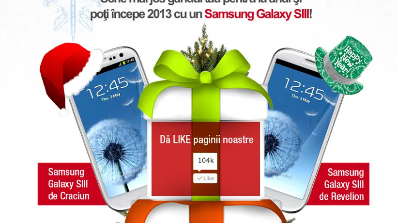 Spune Gândul tău pentru 2013 și poți câștiga un Samsung Galaxy SIII