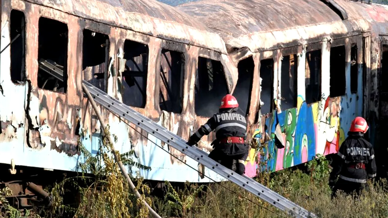 Un tren de călători  A LUAT FOC în Iași