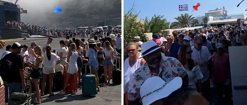 Debarcarea din Normandia în Santorini. Insula se SCUFUNDĂ sub turiști