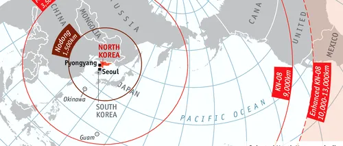 În câte minute ajunge o rachetă din Coreea de Nord pe Insula Guam. Autoritățile americane sunt în alertă