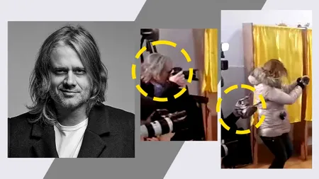 Jurnalista Gândul Cristina Corpaci a fost trântită la pământ de un fotograf, în momentul în care Călin Georgescu vota la parlamentare. Filmul agresiunii