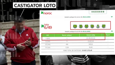 El este ultimul mare câștigător la 6/49! FOTO și INFO în premieră! Povestea uluitoare a norocosului care a încasat aproape 4 milioane de euro