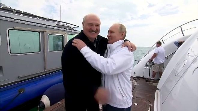 Vladimir Putin și Aleksandr Lukaşenko / Sursă Foto: Captură - YouTube