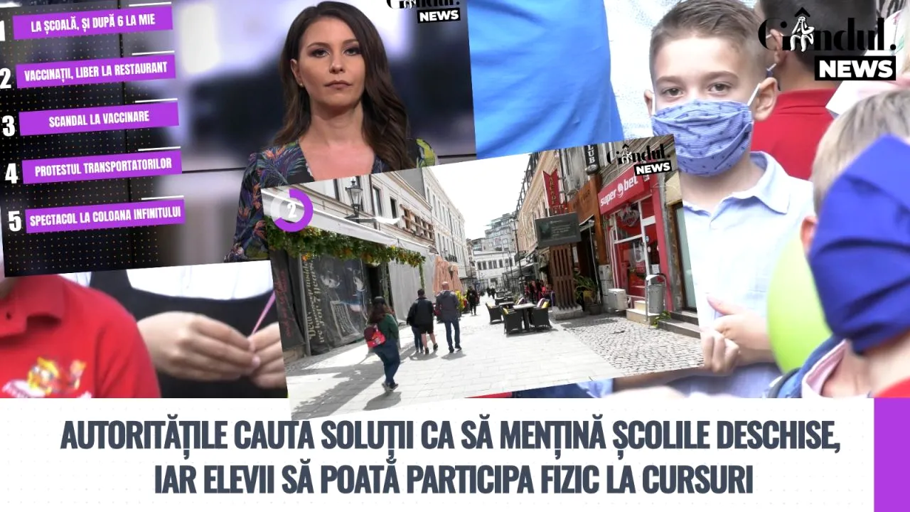 GÂNDUL NEWS. Elevii, la școală și după incidența de 6 la mie