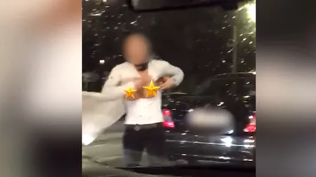 Ținuta i-a jucat feste. Tânără TOPLESS, scandal în traficul din București cu o altă șoferiță