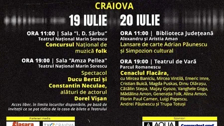 Ediția a X-a a Festivalului Internațional Adrian Păunescu începe pe 19 iulie. Ce evenimente anunță organizatorii