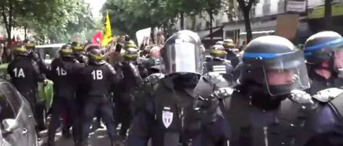 Confruntări între protestatari și poliție la Paris. Circa 100.000 de oameni au ieșit în stradă