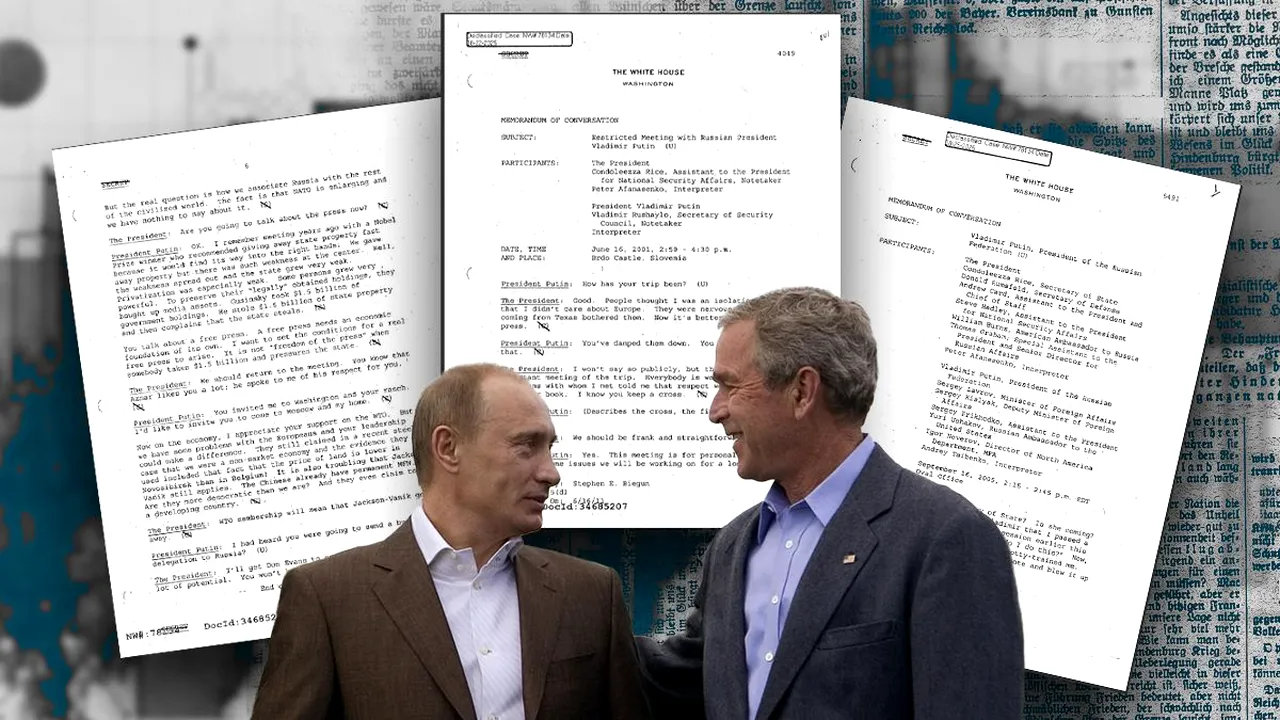 SUA publică documente din mandatele președintelui George W. Bush. Ce spunea Vladimir Putin despre Ucraina și NATO încă din 2001