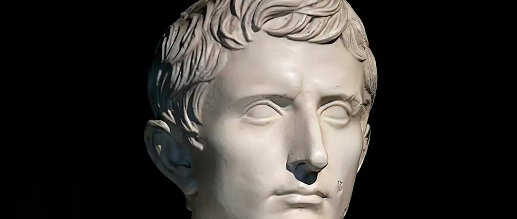 Capul statuii lui Octavian Augustus, primul împărat al Romei, descoperit în Isernia