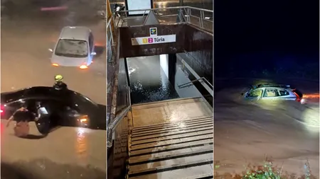 Inundații puternice în Spania. Barcelona și Valencia, afectate de ploile torențiale. O persoană a murit