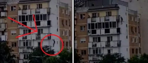 VIDEO| Imagini șocante în Arad. Un bărbat s-a aruncat în gol de pe un bloc cu 6 etaje