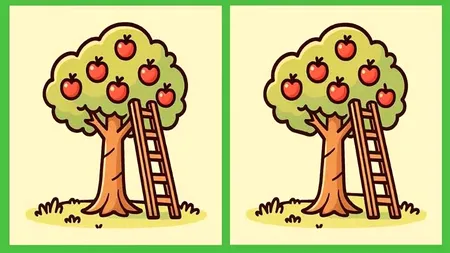 TEST IQ | Descoperiți cele 3 diferențe dintre acești doi pomi în maximum 11 secunde