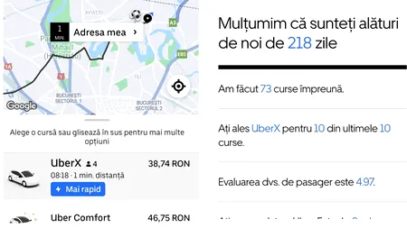 Obișnuiești să călătorești cu Uber?! Cum poți afla câte STELE ai primit de la șoferii cu care ai mers