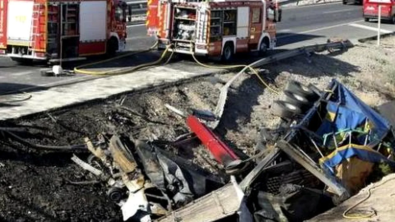 MAE confirmă că opt români au murit într-un accident rutier produs în Spania