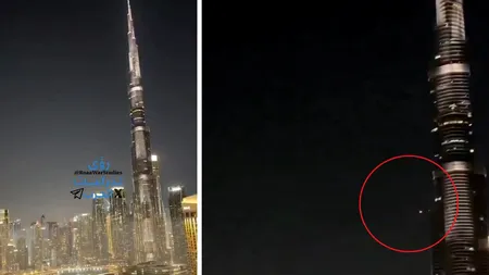 Cea mai înaltă clădire din lume, Burj al-Khalifa din Dubai, a fost lovită de o dronă iraniană