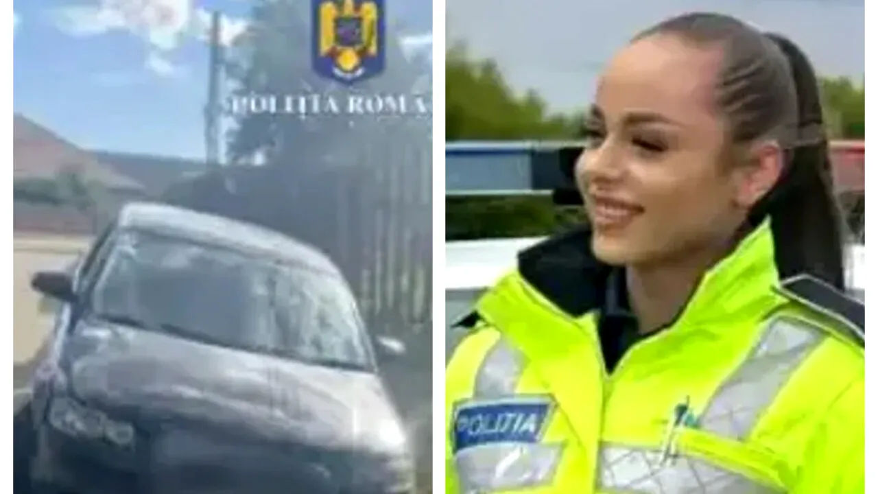 Polițista CRISTINA a oprit în trafic un șofer fără permis și posibil băut. Totul în timpul ei liber!
