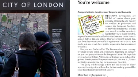 Mesajul The Economist către români și bulgari: 