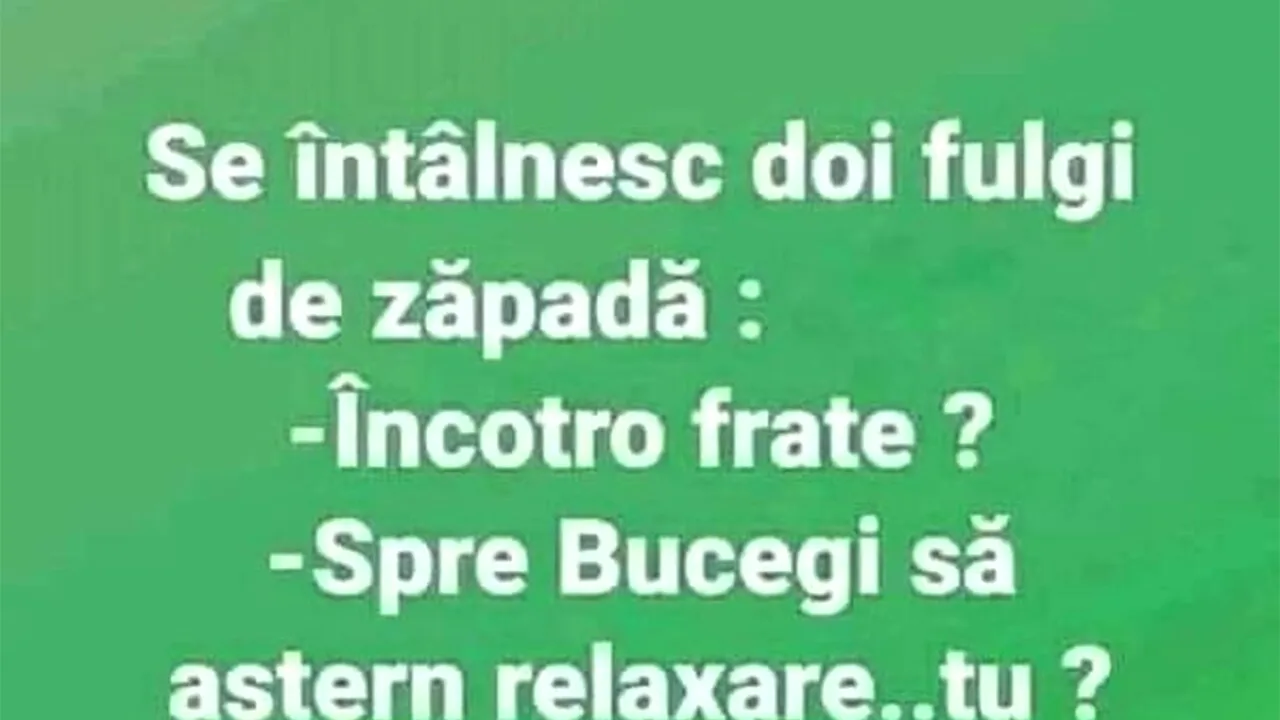 Bancul de vineri | Se întâlnesc doi fulgi de zăpadă