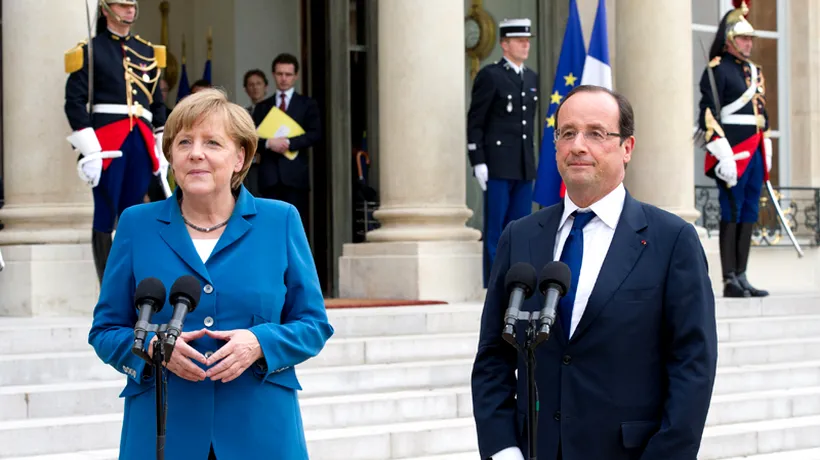 FranÃ§ois Hollande afirmă că are relații bune cu Angela Merkel, pe care nu este nevoie să le foțeze