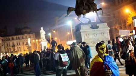 A 12-a duminică de proteste față de Roșia Montană. Protestatarii care au participat la marșul din Capitală au fost legitimați,unul fiind dus la poliție