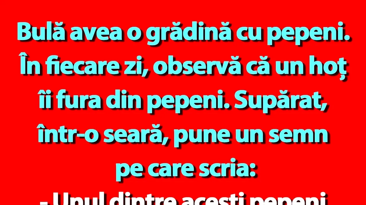BANCUL ZILEI | Bulă și hoțul de pepeni