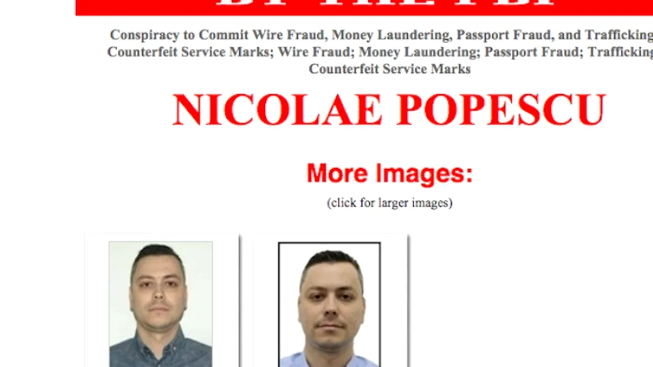 FBI oferă recompensă 1,75 milioane de dolari pentru doi români