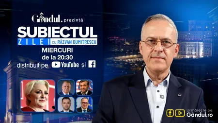 „Subiectul Zilei cu Răzvan Dumitrescu” începe miercuri, 02 septembrie, de la ora 20:30, live pe Gândul. În exclusivitate, Viorica Dăncilă, dezvăluiri despre variantele de guvern venite „pe surse” care nu au susținere în realitate