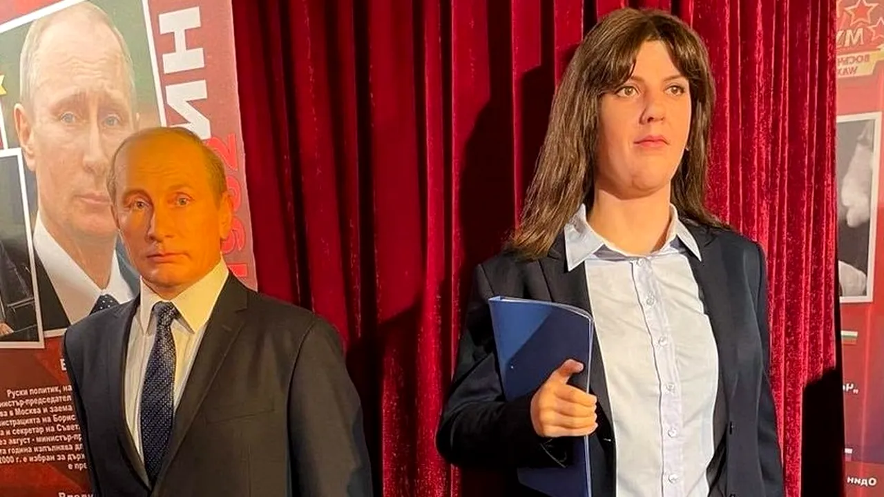 Statuia Laurei Codruța Kovesi, la loc de cinste lângă Vladimir Putin la un muzeu al figurilor de ceară din Bulgaria