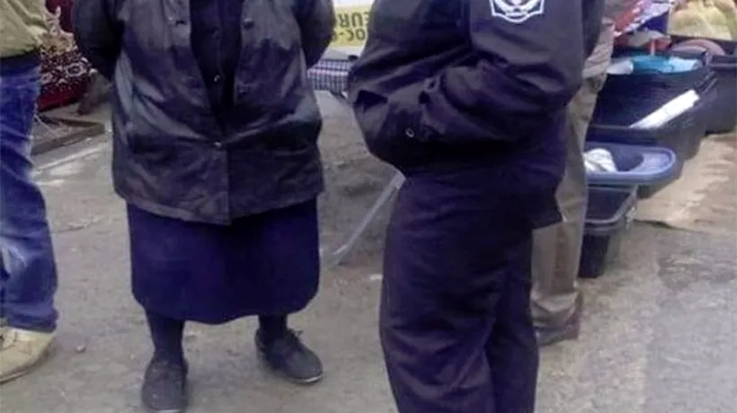 Scene revoltătoare într-o piață din Rădăuți. O polițistă a umilit o bătrână care vindea cartofi pe marginea drumului