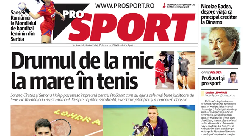 Noua ediție tipărită ProSport face echipă cu Ziarul Financiar, începând de marți, 10 decembrie