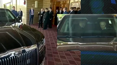 Inedit. Putin la volan, Kim pe locul mortului. DICTATORI în parcul din Phenian