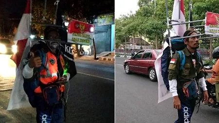 Inițiativă controverstă: Vrea să meargă 800 de kilometri cu spatele pentru a-l întâlni pe președinte. Care este motivul - VIDEO