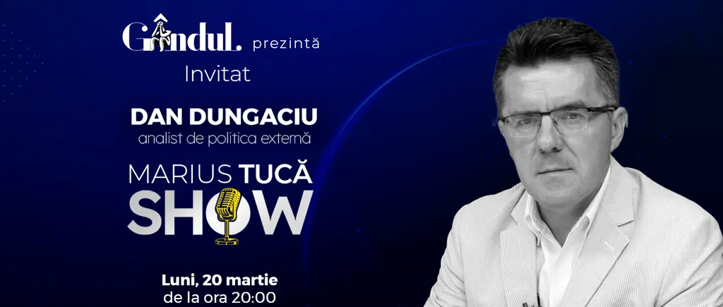 Marius Tucă Show începe luni, 20 martie, de la ora 20.00, live pe gândul.ro