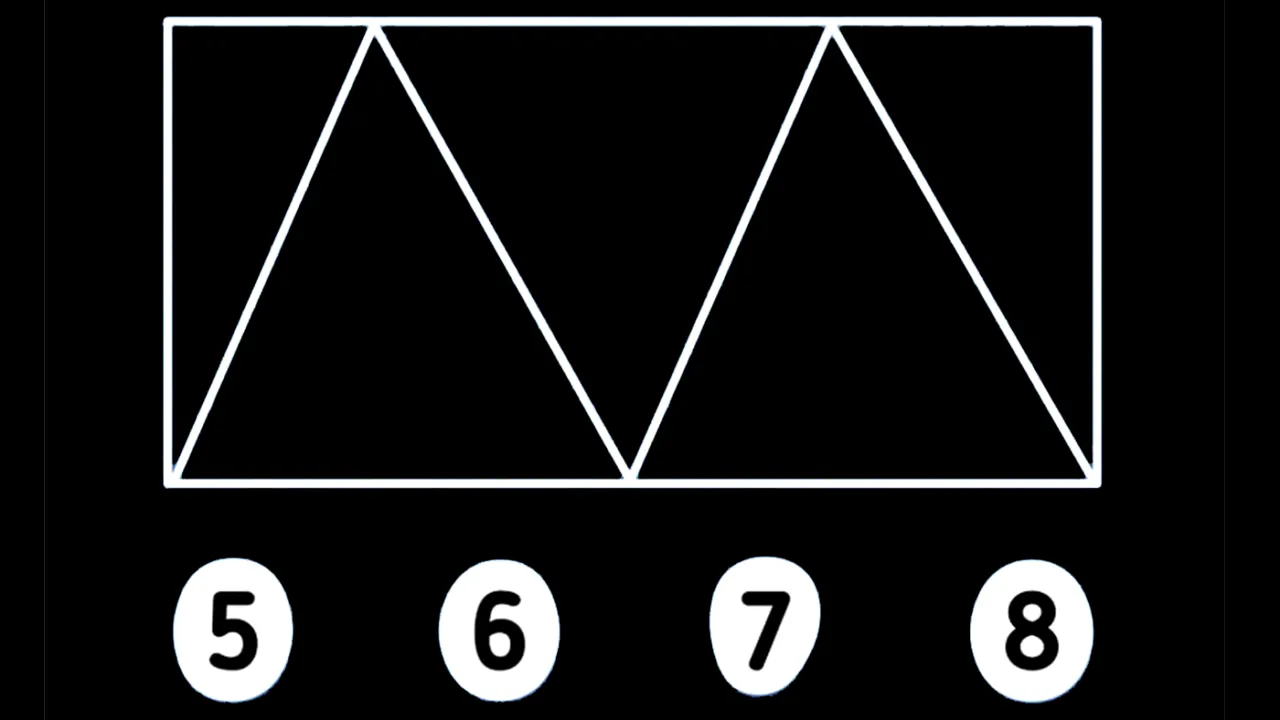 Testul începutului de 2025 | Câte triunghiuri sunt în această imagine: 5, 6, 7 sau 8?