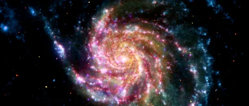 Imagine inedită a galaxiei M101. Câte telescoape au folosit cei de la NASA pentru a o realiza