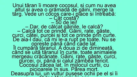 Bancul de sâmbătă | Povestea cocoșului de 50 de lei