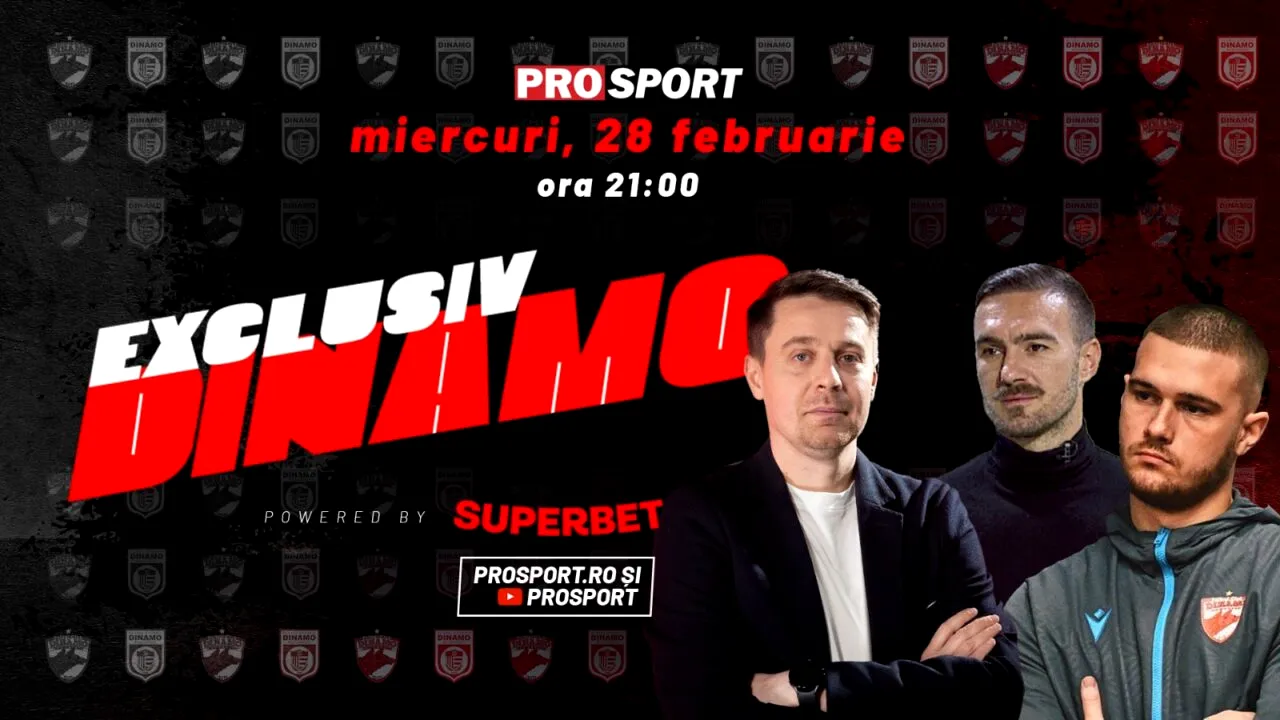 Exclusiv DINAMO, miercuri, de la ora 21, invitați Marius Alexe și Andrei Bendeac